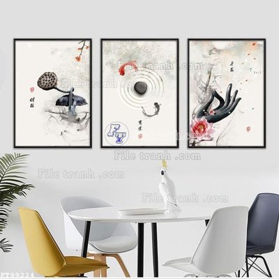 File gốc in tráng gương File tranh treo tường pha lê gương FT99224 chi tiết