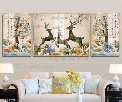 File tranh File tranh treo tường pha lê gương FT99275 (ảnh gốc) in trần 3D