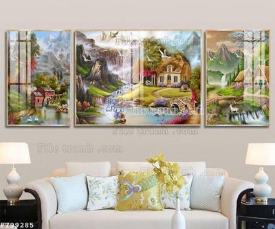 File tranh File tranh treo tường pha lê gương FT99285 (bản gốc) treo quán cafe