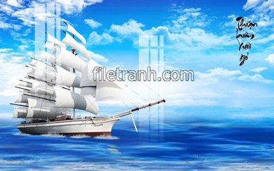Download file File tranh thuận buồm xuôi gió FTB10 (gốc) in mica bàn thờ
