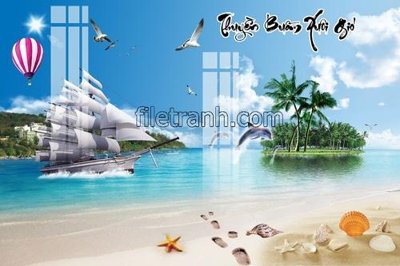 Tải file File tranh thuận buồm xuôi gió FTB108 (gốc) in ấn chất lượng