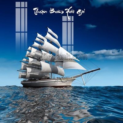 File tranh in tráng gương File tranh thuận buồm xuôi gió FTB118 (siêu nét)