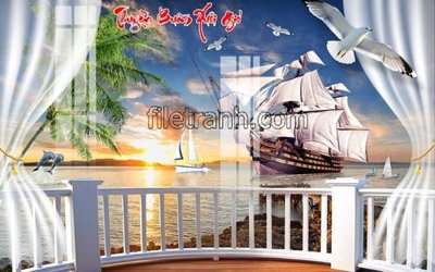 Tải file File tranh thuận buồm xuôi gió FTB123 (gốc) làm file tranh quảng cáo