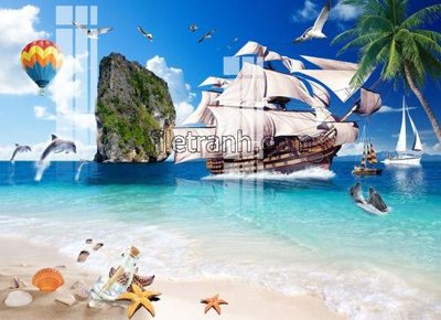 Tải file File tranh thuận buồm xuôi gió FTB13 (gốc) in trên mọi chất liệu