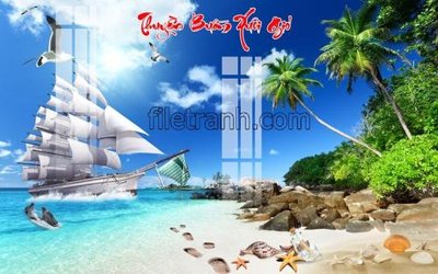 File gốc File tranh thuận buồm xuôi gió FTB141 (bản quyền) cho in ấn