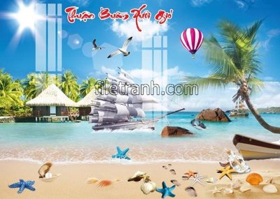 File in trần File tranh thuận buồm xuôi gió FTB142 (bản gốc) trời sao