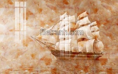 Ảnh gốc File tranh thuận buồm xuôi gió FTB159 (độ nét cao) in mica