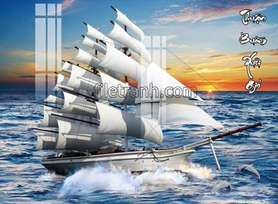 Ảnh gốc File tranh thuận buồm xuôi gió FTB172 (siêu chi tiết) để in ấn
