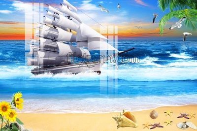 Tải file File tranh thuận buồm xuôi gió FTB18 (PSD) cho in tranh 3D