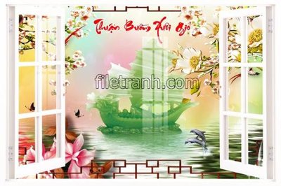 Hình ảnh file gốc File tranh thuận buồm xuôi gió FTB182 (chất lượng cao)