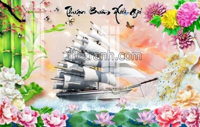 File tranh File tranh thuận buồm xuôi gió FTB201 (ảnh gốc) không bị mờ