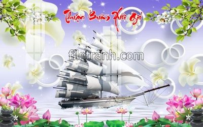 File gốc File tranh thuận buồm xuôi gió FTB203 (trang trí) cho phòng khách