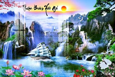 Tải file File tranh thuận buồm xuôi gió FTB21 (gốc) in ấn chất lượng