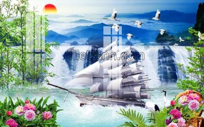 File gốc File tranh thuận buồm xuôi gió FTB213 (trang trí) phòng làm việc