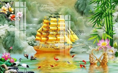 File in ấn File tranh thuận buồm xuôi gió FTB218 (bản gốc) sắc nét