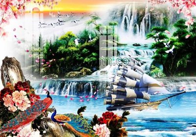 File ảnh File tranh thuận buồm xuôi gió FTB23 (gốc) in decal dán tường