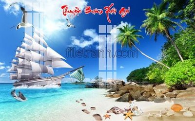 Tải về hình ảnh gốc File tranh thuận buồm xuôi gió FTB236 sắc nét