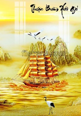 File gốc in ấn File tranh thuận buồm xuôi gió FTB25 chất lượng vượt trội