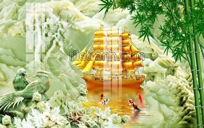 File gốc File tranh thuận buồm xuôi gió FTB5 (PSD/TIFF) độ phân giải cao