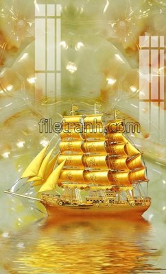 File in mica File tranh thuận buồm xuôi gió FTB58 (ảnh gốc) đẹp