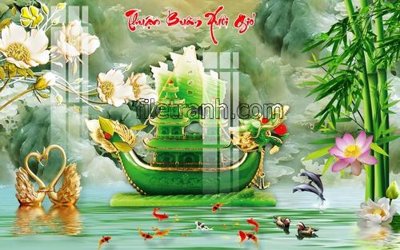 File tranh in trần File tranh thuận buồm xuôi gió FTB63 (ảnh gốc siêu nét)