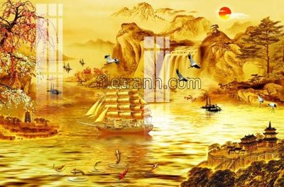 File gốc in ấn File tranh thuận buồm xuôi gió FTB65 độ phân giải cao