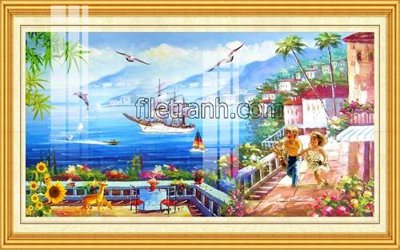 File gốc File tranh thuận buồm xuôi gió FTB68 (in lụa) cao cấp