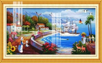 Hình ảnh file gốc in trần nhà File tranh thuận buồm xuôi gió FTB7