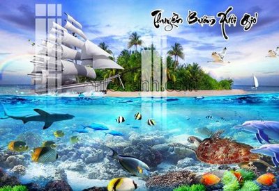 File gốc File tranh thuận buồm xuôi gió FTB71 (in lụa) hoa văn cổ điển