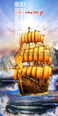 File gốc File tranh thuận buồm xuôi gió FTB80 (ảnh chi tiết) để in trần