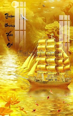 Download file ảnh gốc File tranh thuận buồm xuôi gió FTB85 để in ấn