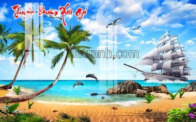 File gốc File tranh thuận buồm xuôi gió FTB99 (in tráng gương) hiện đại