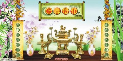 File in trần File tranh phòng thờ FTPT1023 (bản gốc) đại dương