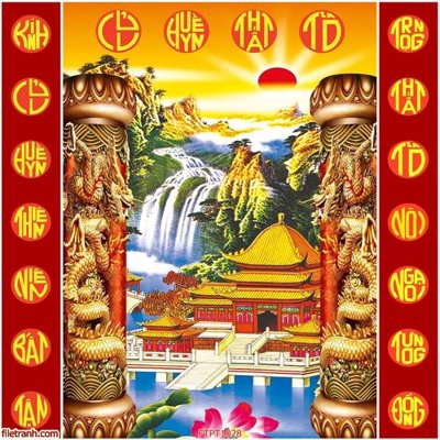 File gốc File tranh phòng thờ FTPT1028 (chuẩn CMYK) cho nhà in