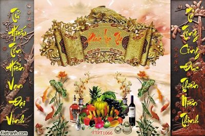 File tranh in mica File tranh phòng thờ FTPT1066 (độ phân giải cao)