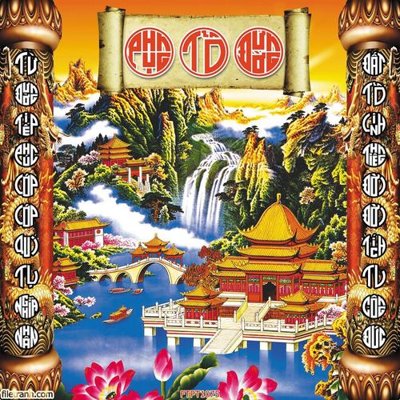 File gốc File tranh phòng thờ FTPT1075 (in lụa) trang trí tường