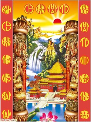 File gốc File tranh phòng thờ FTPT1100 (in 3D) nghệ thuật