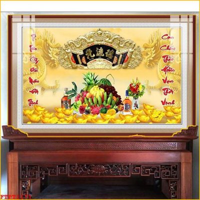 Tải file PSD File tranh phòng thờ FTPT1171 (nguyên layer) để in