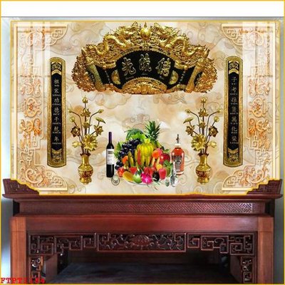 File tranh File tranh phòng thờ FTPT1184 (ảnh gốc) in trần xuyên sáng