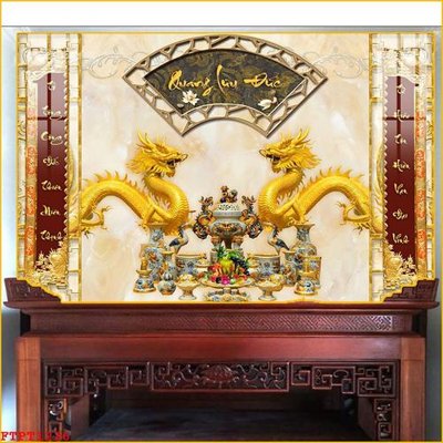 File in mica File tranh phòng thờ FTPT1226 (bản gốc) siêu trong