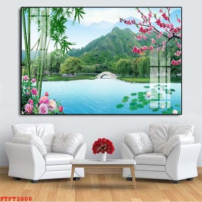 Tải file Tranh sơn thủy thác nước FTPT2008 (gốc) làm file in ấn