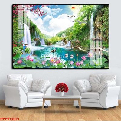 Mua file ảnh gốc Tranh sơn thủy thác nước FTPT2009 (chất lượng cao)