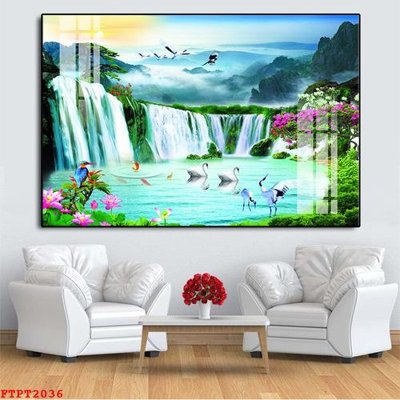 Tải file tranh Tranh sơn thủy thác nước FTPT2036 (gốc) tại Filetranh.com