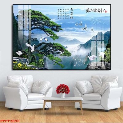 Tệp tin gốc Tranh sơn thủy thác nước FTPT2098 (dùng cho in) Tranh sơn thủy thác nước FTPT2098