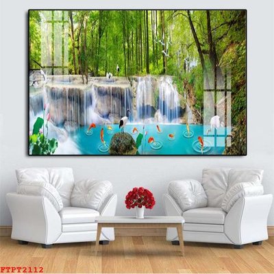 Tải file Tranh sơn thủy thác nước FTPT2112 (gốc) để in ấn ngay