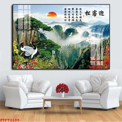 Tải file gốc Tranh sơn thủy thác nước FTPT2199 (in bạt) quảng cáo