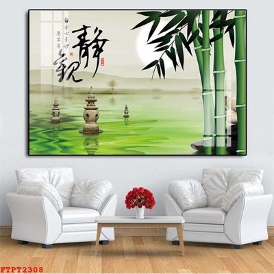 File in ấn Tranh sơn thủy thác nước FTPT2308 (bản gốc) chất lượng cao