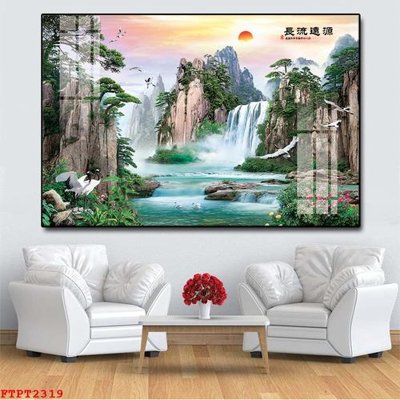 File gốc Tranh sơn thủy thác nước FTPT2319 (phong cách) châu Âu