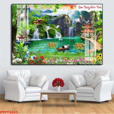 Tải file Tranh sơn thủy thác nước FTPT2325 (ảnh gốc) file TIFF