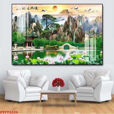 File gốc Tranh sơn thủy thác nước FTPT2336 (phong cách) châu Âu